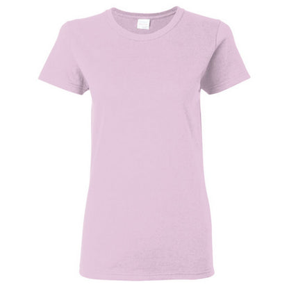 Light Pink - Front - Gildan Ladies-Womens Heavy Cotton Missy Fit Short Sleeve T-Shirt