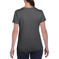 Dark Heather - Side - Gildan Ladies-Womens Heavy Cotton Missy Fit Short Sleeve T-Shirt