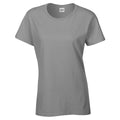 Graphite Heather - Back - Gildan Ladies-Womens Heavy Cotton Missy Fit Short Sleeve T-Shirt