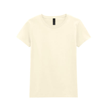 Off White - Front - Gildan Ladies-Womens Heavy Cotton Missy Fit Short Sleeve T-Shirt