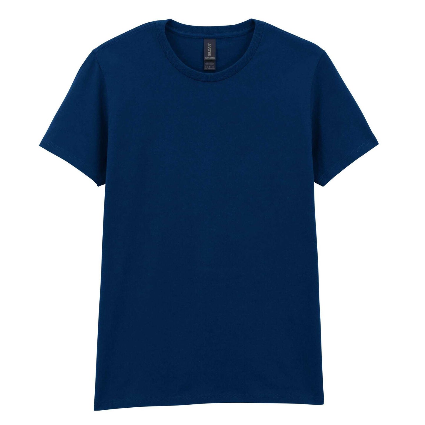 Navy Blue - Front - Gildan Ladies-Womens Heavy Cotton Missy Fit Short Sleeve T-Shirt