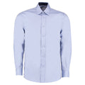 Light Blue-Navy - Front - Kustom Kit Mens Contrast Premium Oxford Shirt