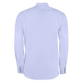 Light Blue-Navy - Back - Kustom Kit Mens Contrast Premium Oxford Shirt