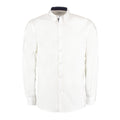 White-Navy - Front - Kustom Kit Mens Contrast Premium Oxford Shirt