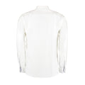 White-Mid Blue - Back - Kustom Kit Mens Contrast Premium Oxford Shirt