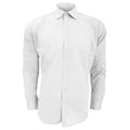 White - Front - Kustom Kit Mens Slim Fit Long Sleeve Business - Work Shirt