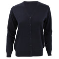 Navy Blue - Front - Kustom Kit Womens V-Neck Cardigan - Ladies Knitwear