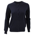 Navy Blue - Front - Kustom Kit Womens Round Neck Cardigan - Ladies Knitwear