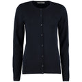 Navy Blue - Back - Kustom Kit Womens Round Neck Cardigan - Ladies Knitwear