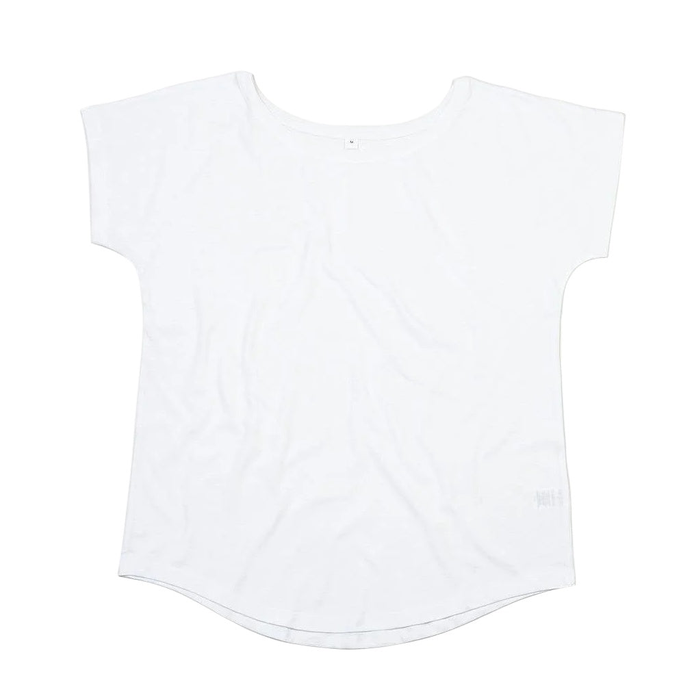 White - Front - Mantis Womens-Ladies Loose Fit Short Sleeve T-Shirt