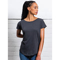 Charcoal Grey Melange - Side - Mantis Womens-Ladies Loose Fit Short Sleeve T-Shirt