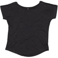 Charcoal Grey Melange - Front - Mantis Womens-Ladies Loose Fit Short Sleeve T-Shirt