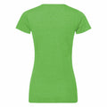 Green Marl - Back - Russell Womens Slim Fit Longer Length Short Sleeve T-Shirt