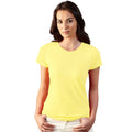 Yellow Marl - Back - Russell Womens Slim Fit Longer Length Short Sleeve T-Shirt