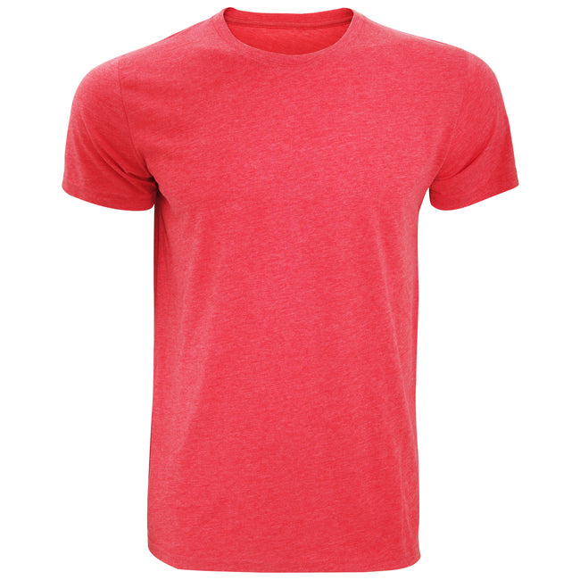 Red Marl - Front - Russell Mens Slim Fit Short Sleeve T-Shirt