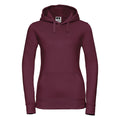 Burgundy - Front - Russell Womens Premium Authentic Hoodie (3-Layer Fabric)