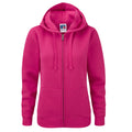Fuchsia - Front - Russell Ladies Premium Authentic Zipped Hoodie (3-Layer Fabric)