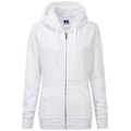 White - Front - Russell Ladies Premium Authentic Zipped Hoodie (3-Layer Fabric)