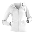 White - Back - Russell Ladies Premium Authentic Zipped Hoodie (3-Layer Fabric)