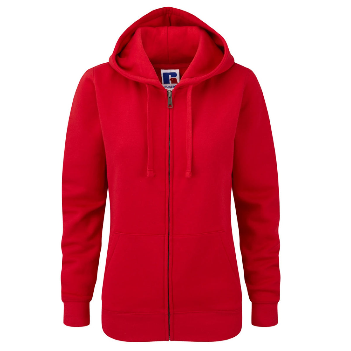 Classic Red - Front - Russell Ladies Premium Authentic Zipped Hoodie (3-Layer Fabric)