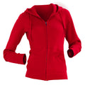 Classic Red - Back - Russell Ladies Premium Authentic Zipped Hoodie (3-Layer Fabric)