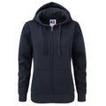 French Navy - Front - Russell Ladies Premium Authentic Zipped Hoodie (3-Layer Fabric)