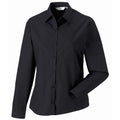 Black - Back - Jerzees Ladies-Womens Long Sleeve Pure Cotton Work Shirt