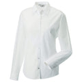 White - Back - Jerzees Ladies-Womens Long Sleeve Pure Cotton Work Shirt