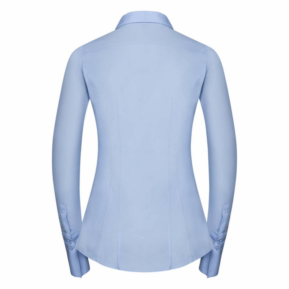 Bright Sky - Back - Russell Ladies-Womens Stretch Moisture Management Work Shirt