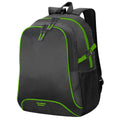 Black-Green - Side - Shugon Osaka Basic Backpack - Rucksack Bag (30 Litre)