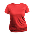 Red - Front - Ladies-Womens Short Sleeve Slim Fit T-Shirt (British Made)