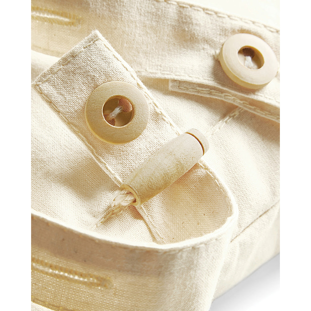 Natural - Side - Westford Mill Organic Festival Backpack Bag (8 Litres)