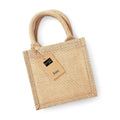 Natural - Back - Westford Mill Jute Mini Gift Bag (6 Litres)
