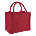 Red-Red - Front - Westford Mill Jute Mini Gift Bag (6 Litres)