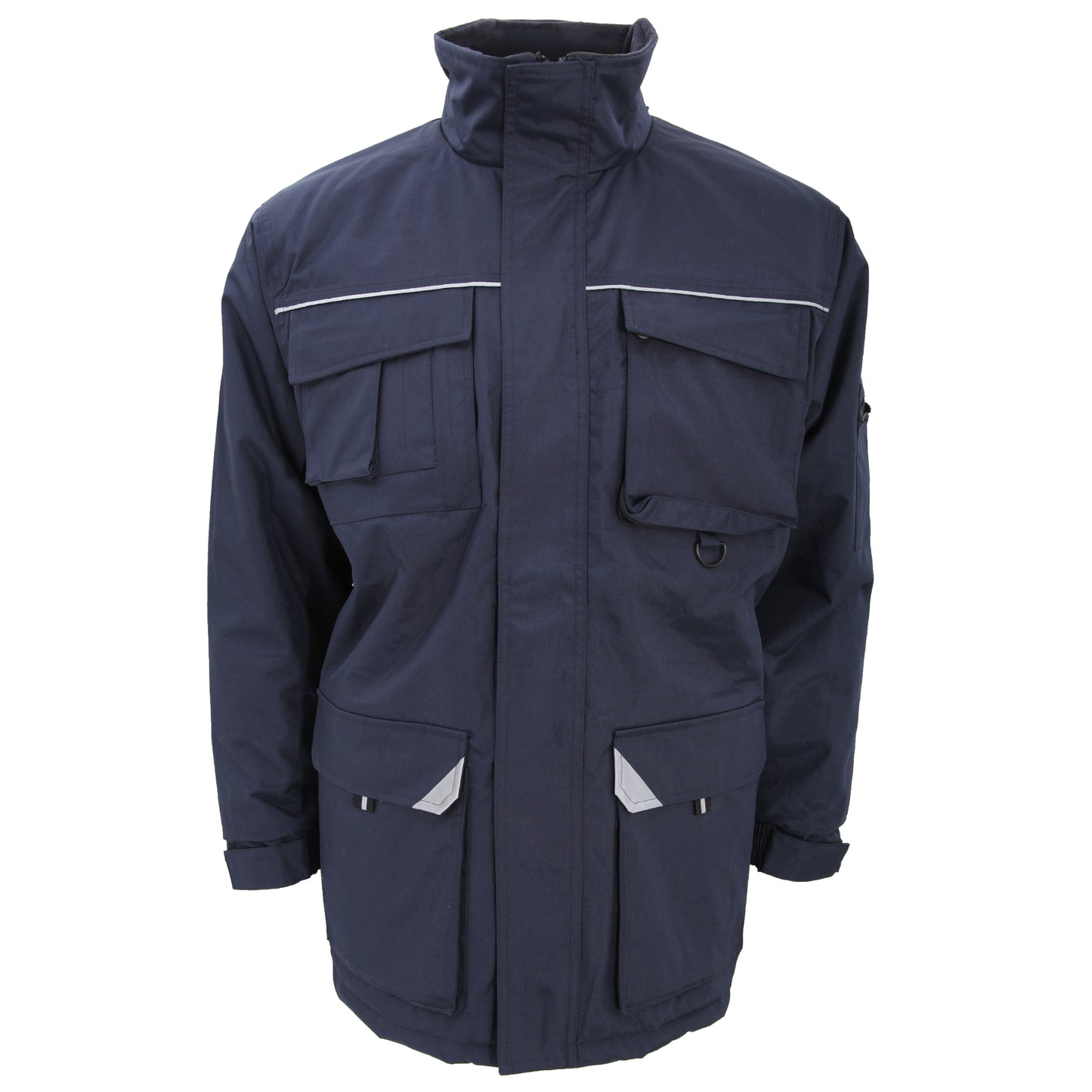 Navy Blue - Front - Result Mens Sabre Long Work Coat