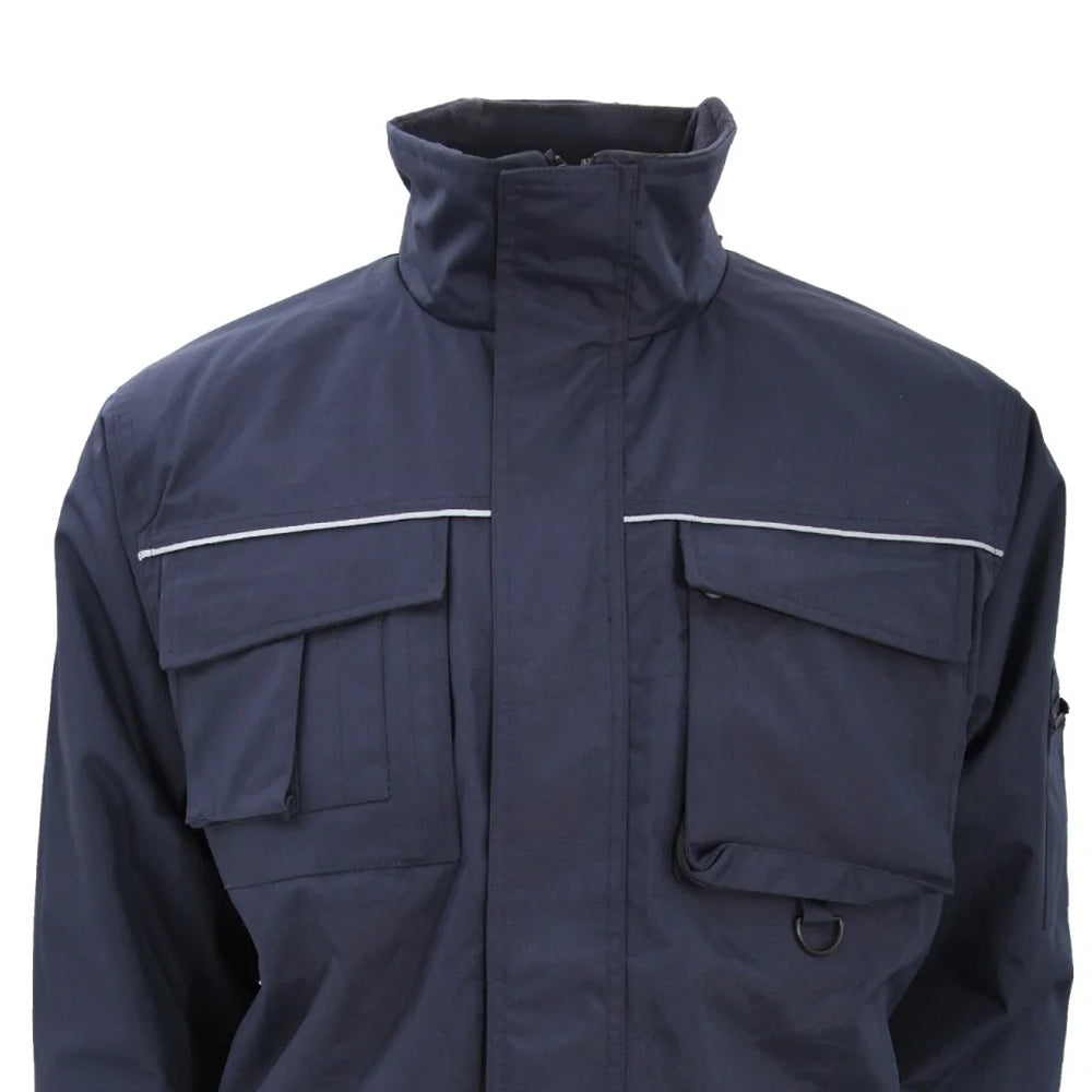 Navy Blue - Back - Result Mens Sabre Long Work Coat