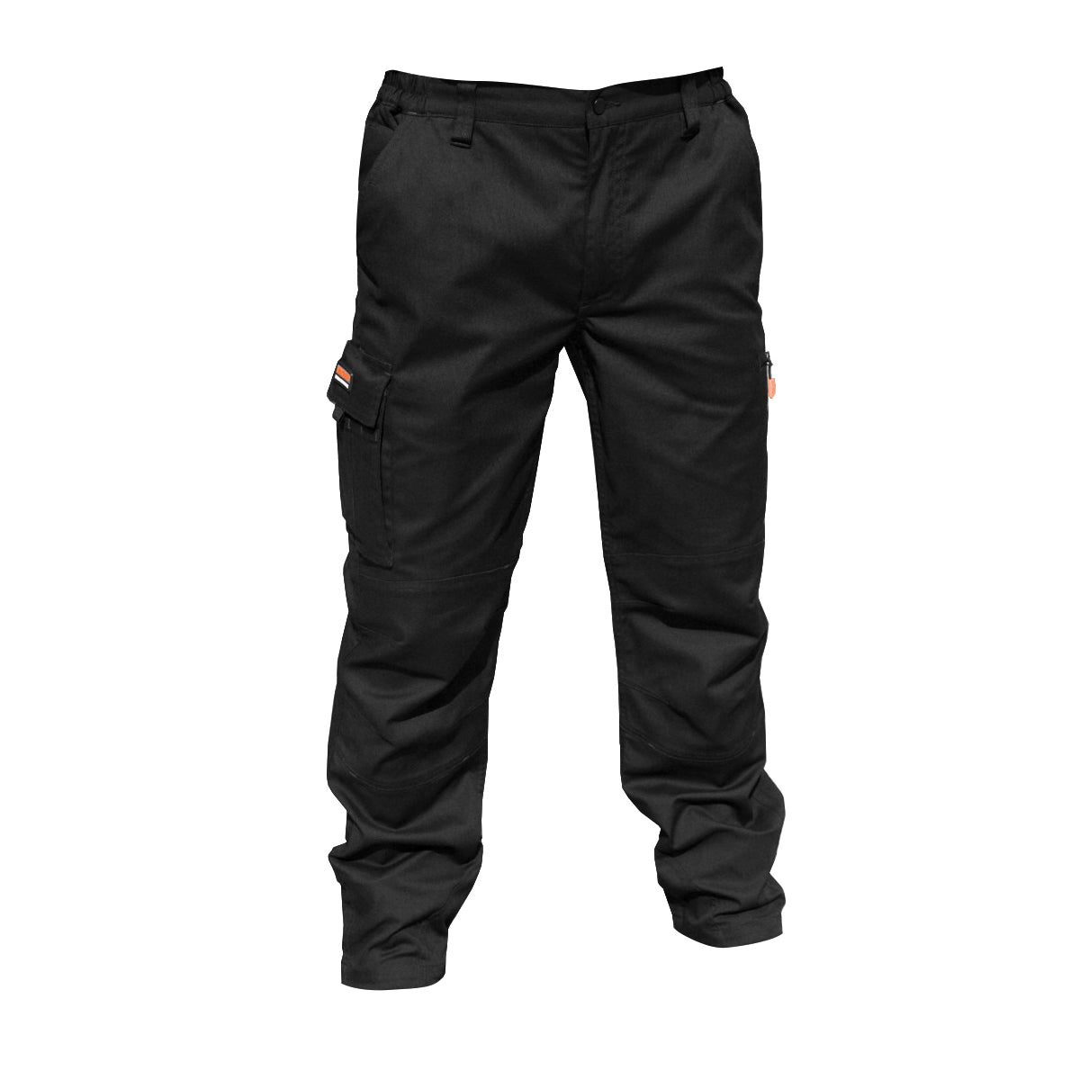 Black - Front - Result Mens Stretch Work Trousers - Pants (34inch Long Length)