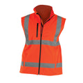 Hi Vis Orange - Front - Yoko Mens Hi Vis Softshell Bodywarmer - Workwear