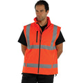 Hi Vis Orange - Back - Yoko Mens Hi Vis Softshell Bodywarmer - Workwear