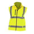 Hi-Vis Yellow - Front - Yoko Mens Hi Vis Softshell Bodywarmer - Workwear