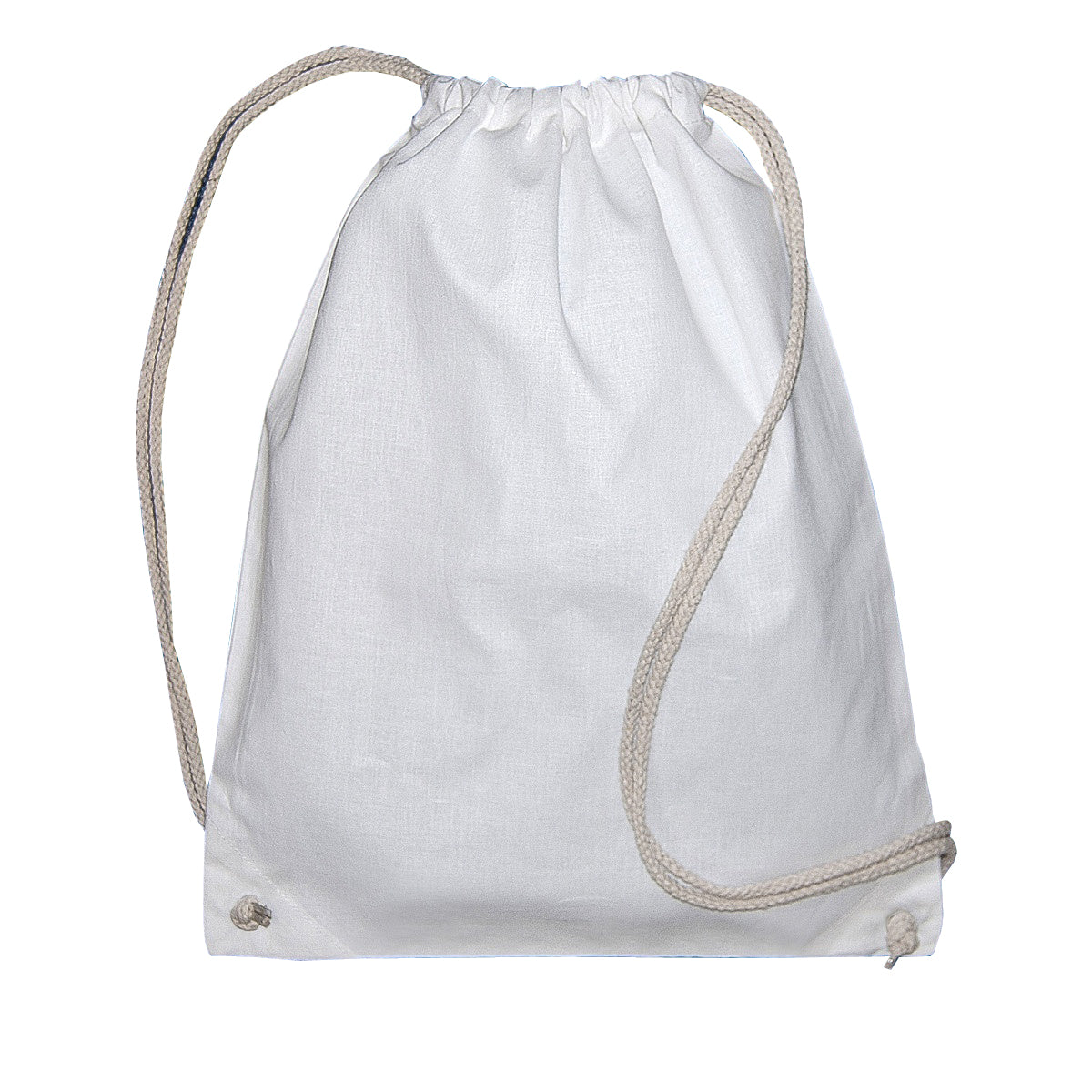 White - Front - Jassz Bags Drawstring Backpack