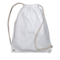 White - Front - Jassz Bags Drawstring Backpack
