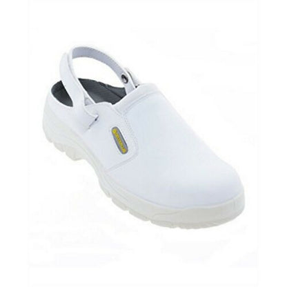 White - Back - Delta Plus Unisex Hygiene Non Slip Safety Clog - Workwear