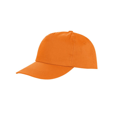 Orange - Front - Result Unisex Core Houston 5 Panel Printers Baseball Cap