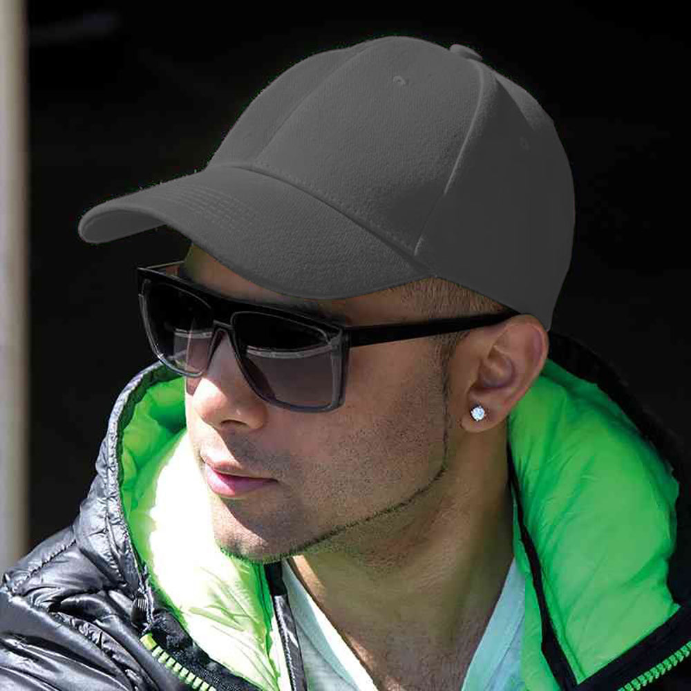 Charcoal - Back - Result Unisex Core Memphis 6 Panel Baseball Cap