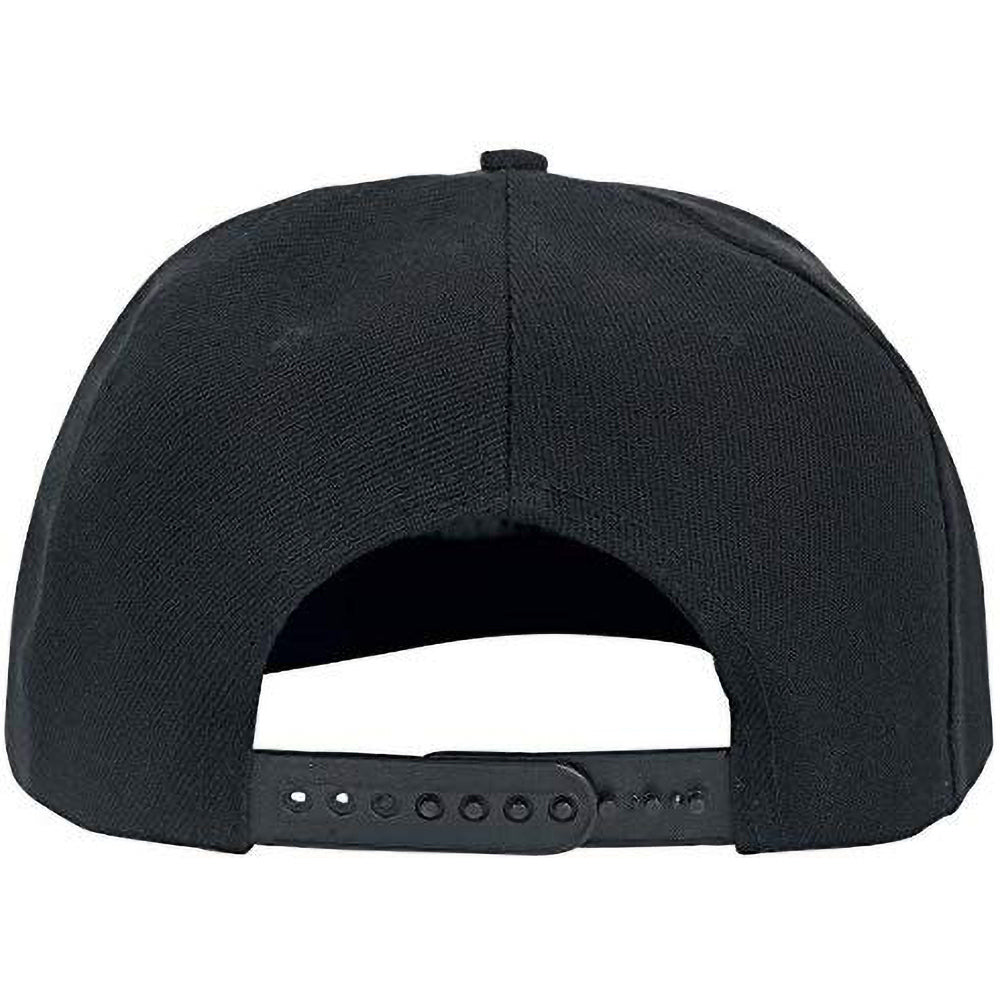 Black - Side - Result Unisex Core Bronx Original Flat Peak Snapback Solid Colour Cap