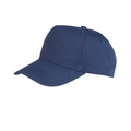Navy Blue - Front - Result Unisex Core Boston 5 Panel Printers Baseball Cap