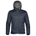 Navy-Charcoal - Front - Stormtech Mens Gravity Hooded Thermal Winter Jacket (Durable Water Resistant)