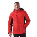 Stadium Red-Black - Close up - Stormtech Mens Atmosphere 3-in-1 Performance System Jacket (Waterproof & Breathable)