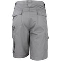 Grey - Back - Result Unisex Work-Guard Action Shorts - Workwear
